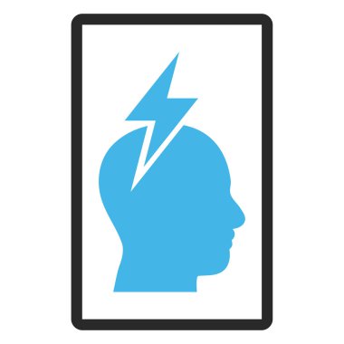 Baş ağrısı vektör simge çerçeveli