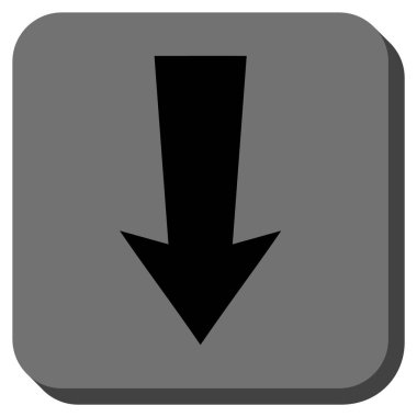 Yuvarlatılmış Kare vektör simgesi aşağı ok