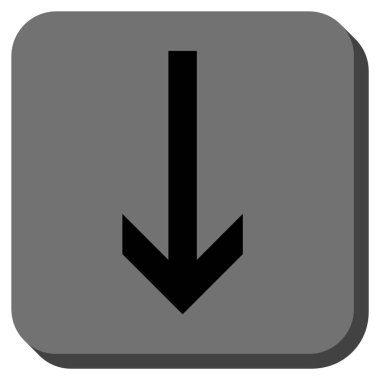 Yuvarlatılmış Kare vektör simgesi aşağı ok