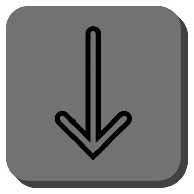 Yuvarlatılmış Kare vektör simgesi aşağı ok