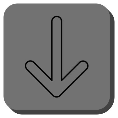 Yuvarlatılmış Kare vektör simgesi aşağı ok