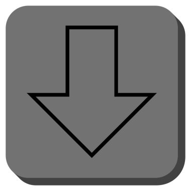 Yuvarlatılmış Kare vektör simgesi aşağı ok