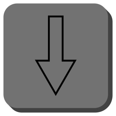 Yuvarlatılmış Kare vektör simgesi aşağı ok