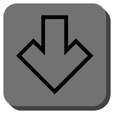 Yuvarlatılmış Kare vektör simgesi aşağı ok