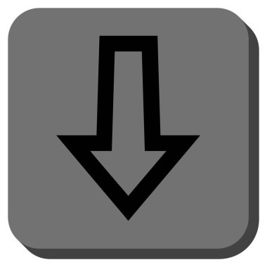 Yuvarlatılmış Kare vektör simgesi aşağı ok