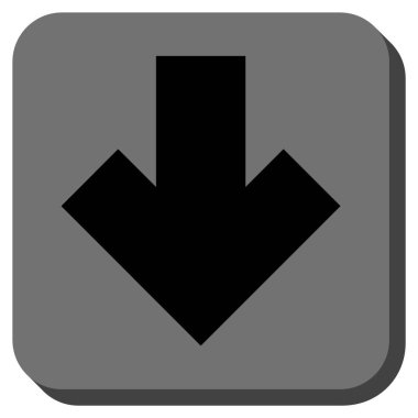 Yuvarlatılmış Kare vektör simgesi aşağı ok