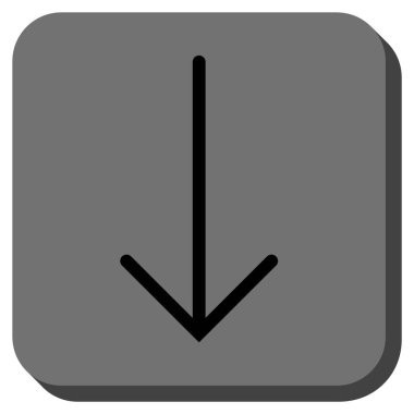 Yuvarlatılmış Kare vektör simgesi aşağı ok