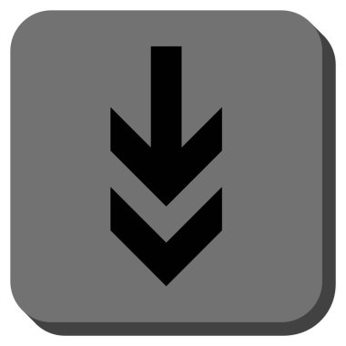 Yuvarlatılmış Kare vektör simgesi aşağı ok