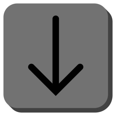 Yuvarlatılmış Kare vektör simgesi aşağı ok