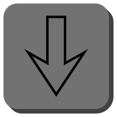 Yuvarlatılmış Kare vektör simgesi aşağı ok