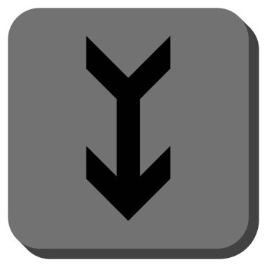 Yuvarlatılmış Kare vektör simgesi aşağı ok