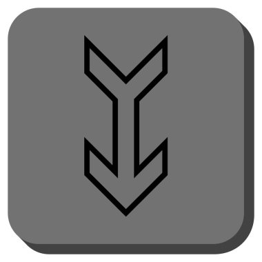 Yuvarlatılmış Kare vektör simgesi aşağı ok