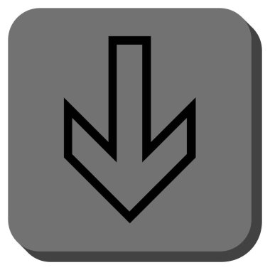 Yuvarlatılmış Kare vektör simgesi aşağı ok