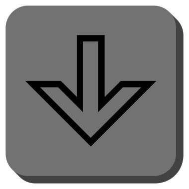 Yuvarlatılmış Kare vektör simgesi aşağı ok