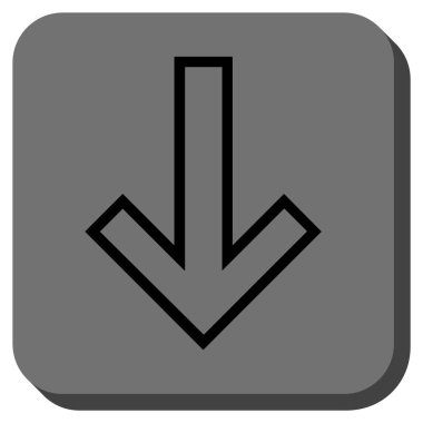 Yuvarlatılmış Kare vektör simgesi aşağı ok