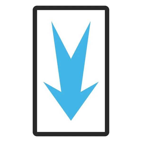 Freccia giù incorniciato icona vettoriale — Vettoriale Stock