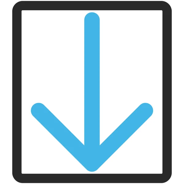 Flecha hacia abajo enmarcado Vector icono — Vector de stock