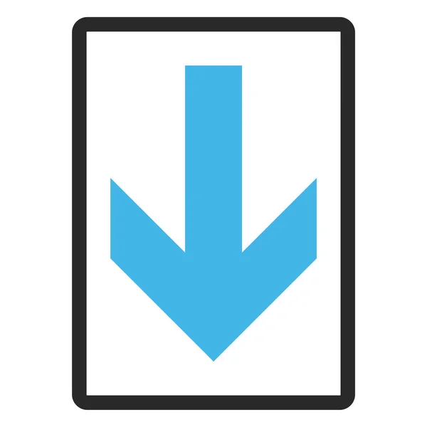 Arrow Down Framed Vector Icon — Stock Vector