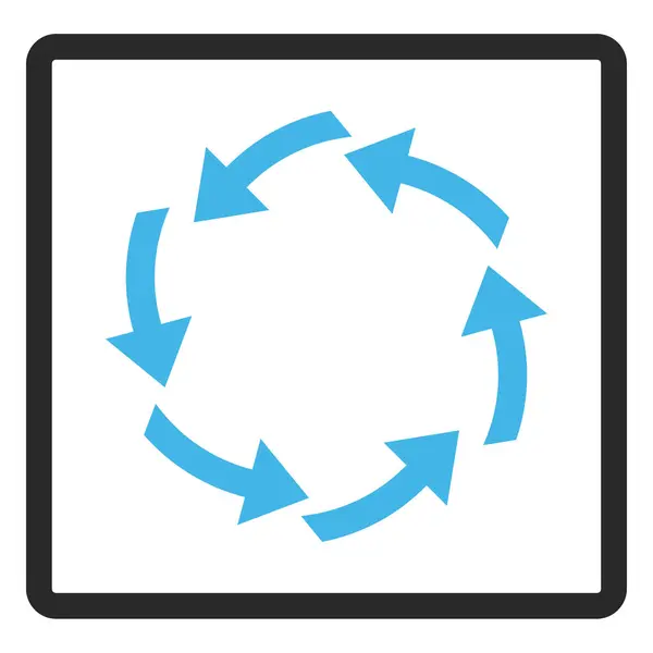 Ícone vetorial emoldurado de circulação — Vetor de Stock