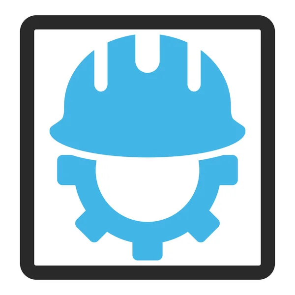 Entwicklung Hardhat gerahmte Vektor-Symbol — Stockvektor