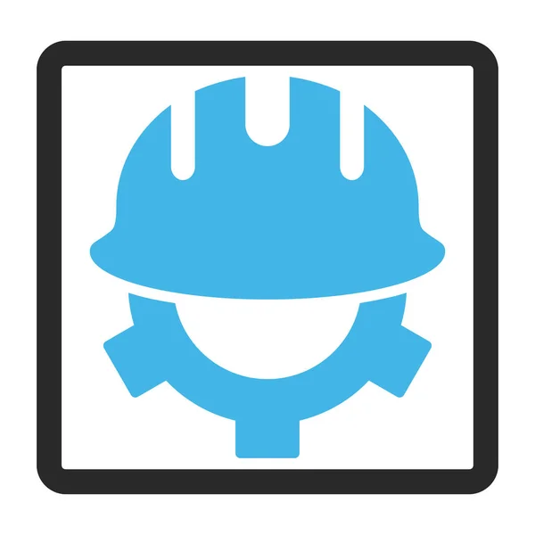 Development Helmet Framed Vector Icon — Stock Vector