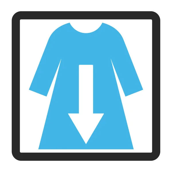 Vrouwelijke jurk ingelijste Vector Icon downloaden — Stockvector