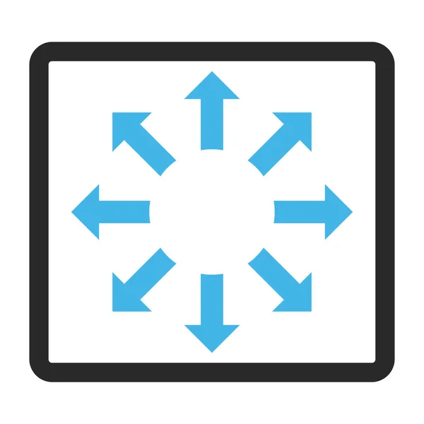 Expandir setas emoldurado vetor ícone —  Vetores de Stock