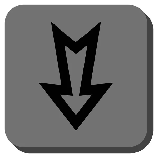 Flecha hacia abajo redondeado cuadrado Vector icono — Archivo Imágenes Vectoriales