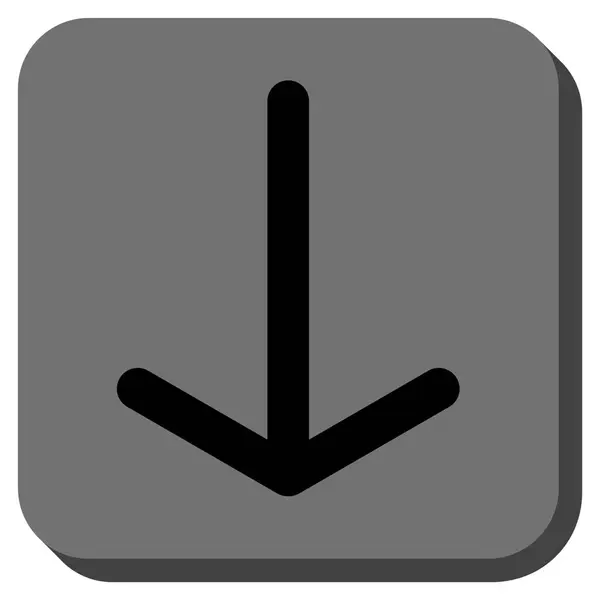 Flèche vers le bas rond carré vectoriel icône — Image vectorielle