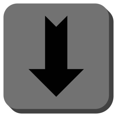 Yuvarlatılmış Kare vektör simgesi aşağı ok