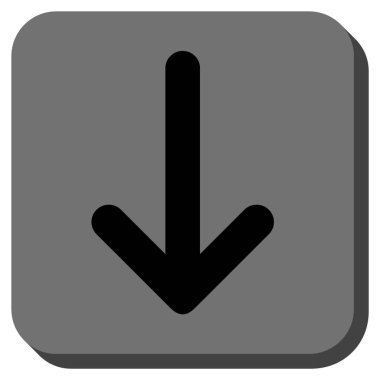 Yuvarlatılmış Kare vektör simgesi aşağı ok