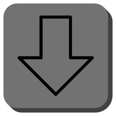 Yuvarlatılmış Kare vektör simgesi aşağı ok