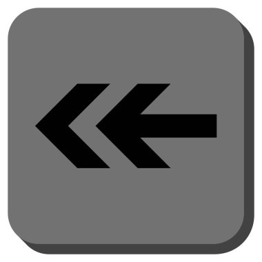 Ok sol yuvarlak kare vektör simgesi