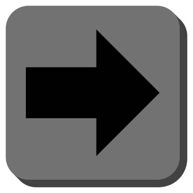 Ok sağ yuvarlak kare vektör simgesi