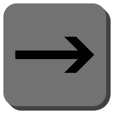 Ok sağ yuvarlak kare vektör simgesi