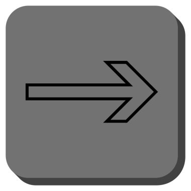 Ok sağ yuvarlak kare vektör simgesi