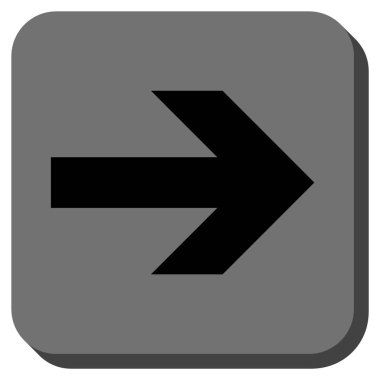 Ok sağ yuvarlak kare vektör simgesi