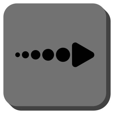 Ok sağ yuvarlak kare vektör simgesi