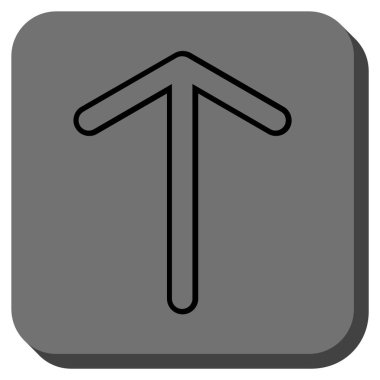 Yuvarlatılmış Kare vektör simge yukarı ok