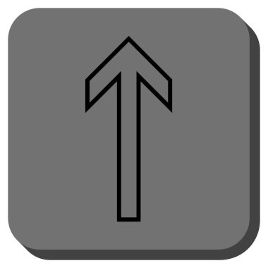 Yuvarlatılmış Kare vektör simge yukarı ok