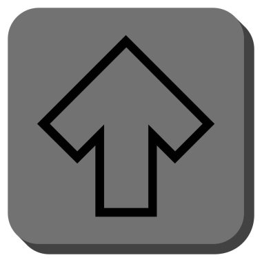 Yuvarlatılmış Kare vektör simge yukarı ok