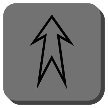 Yuvarlatılmış Kare vektör simge yukarı ok