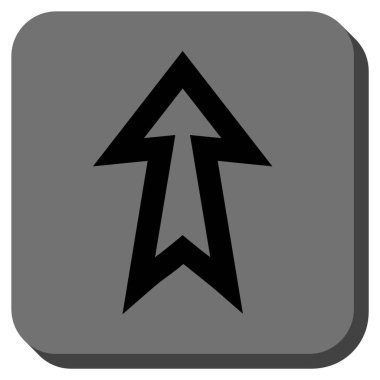 Yuvarlatılmış Kare vektör simge yukarı ok