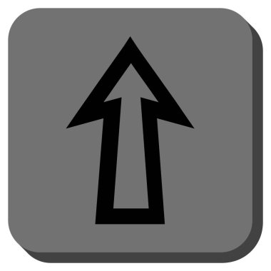 Yuvarlatılmış Kare vektör simge yukarı ok