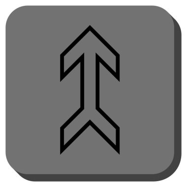 Yuvarlatılmış Kare vektör simge yukarı ok