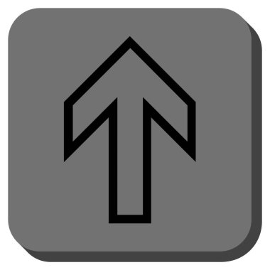 Yuvarlatılmış Kare vektör simge yukarı ok