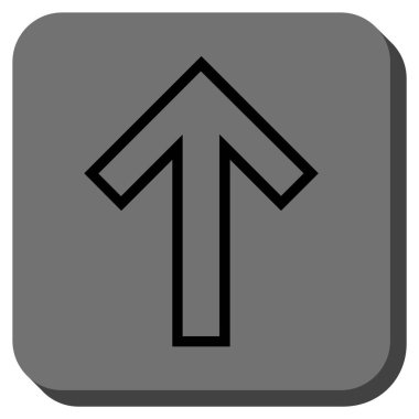 Yuvarlatılmış Kare vektör simge yukarı ok