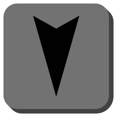 Yuvarlatılmış Kare vektör simgesi aşağı ok ucu