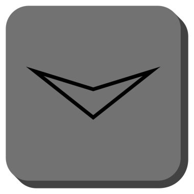 Yuvarlatılmış Kare vektör simgesi aşağı ok ucu