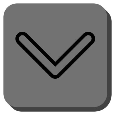 Yuvarlatılmış Kare vektör simgesi aşağı ok ucu